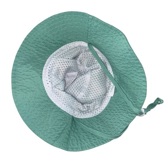 MaxNova Baby Sun Hat Smile Face UPF 50+ Infant Bucket Hat in Teal 0-6 Months - Picture 5 of 7